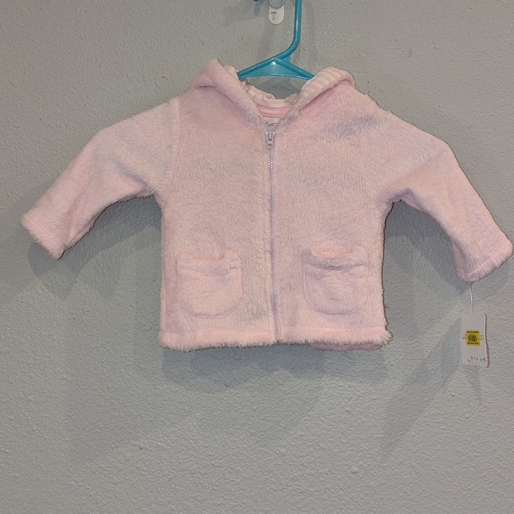 Fleece Full Zip Hooded Jacket by Starting Out SZ 12 months